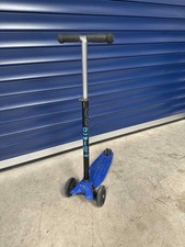 Maxi Micro Scooter Originale Svizzero Blu Nero Bambini Unisex Con Barra a T Regolabile