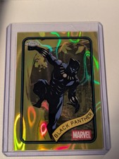 2025 Topps Chrome Marvel Comics Yellow 💛 Lava Refractor Black Panther #136