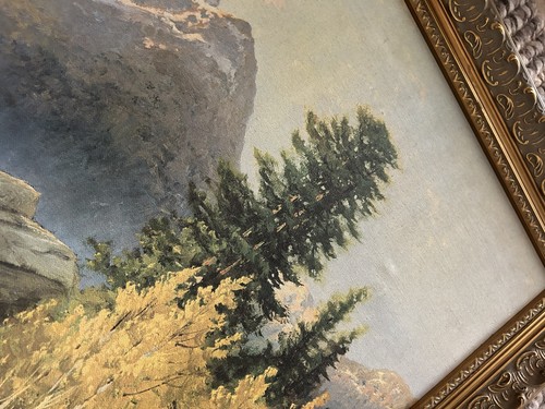 Robert Wood The Grand Teton Druck gerahmt Vintage signiert 28” x 22” - Bild 7 von 12