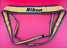 Nikon embroidery camera strap vintage logo used