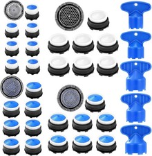 28 Faucet Aerator Inserts Kit w/ 5 Removal Keys M16.5 M18.5 M21.5 M24mm