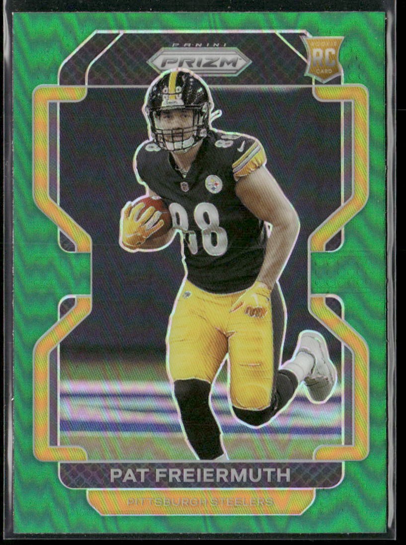2021 Panini Prizm #362 Pat Freiermuth Green Pittsburgh Steelers Rookie