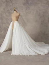 Detachable Train Skirt Wedding Overskirt Decorated Lace Wedding Groom Train