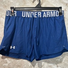 Under Armour Play Up 3.0 Shorts HeatGear Loose Fit Blue Athletic Medium