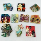 Lot of 10 Vintage LUCINDA BROOCH Pins House Fairy Book People Costume Jewelry