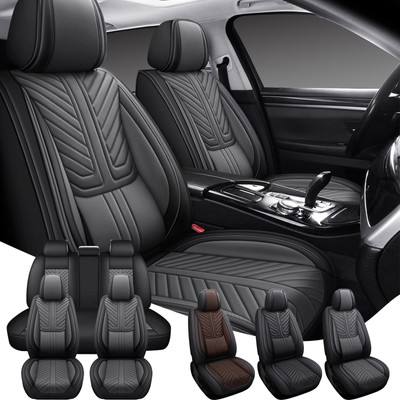 For Kia Soul/Sportage/Forte Car Seat Covers Full Set Deluxe Leather Cushion PAD