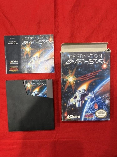 COMPLETE Destination Earthstar NINTENDO NES Manual CIB BOX Cartridge ACCLAIM