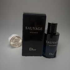 Dior Sauvage Eau de Parfum Miniature Splash, 0.34 oz 10ml .