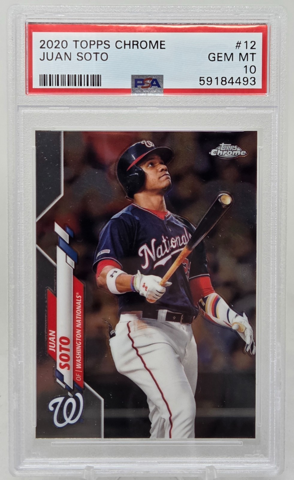 2020 Topps Chrome JUAN SOTO CARD PSA 10 GEM MINT