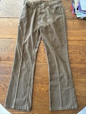 VINTAGE Levi's Sta-Prest Black Tab Flare Pants 33x 32 Brown