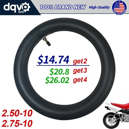 2.50-10 Heavy Duty Inner Tube 2.75x10 2.50x10 Tire Fit Motorcycle Pit Dirt Bike