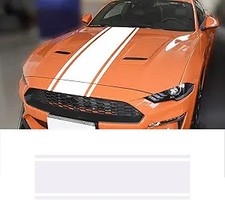 Hood Decals Sticker Universal Auto Racing Modified Body Stripes V Color: White