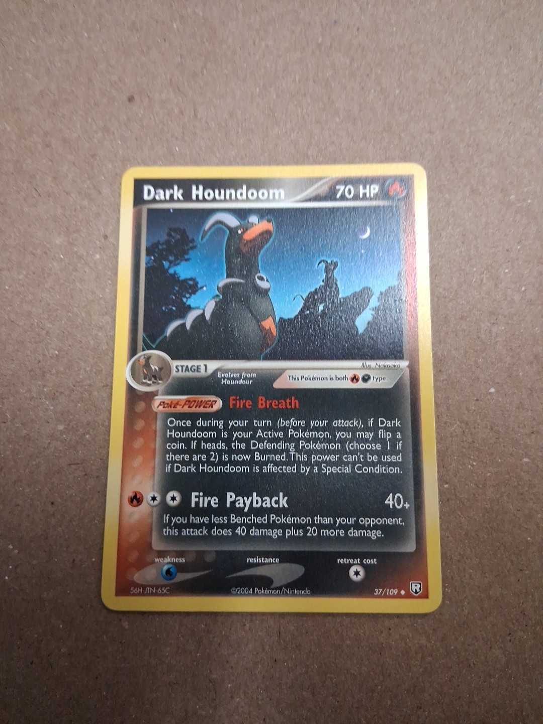 Pokemon Dark Houndoom 37/109 Nonfoil EX Team Rocket Returns NM Fast Ship