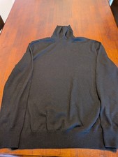 Banana Republic Men's Black Turtleneck Wool Sweater S Large Pre Owned Excellent