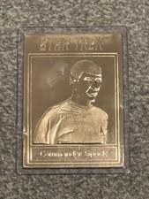 Danbury mint - Star Trek 22ct gold sculptured card - COMMANDER SPOCK  - (tos)