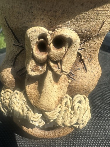 McGillivray Studio h stoneware mug Funny Face Grandpa Dad Folk Art VTG andmade - Picture 5 of 19