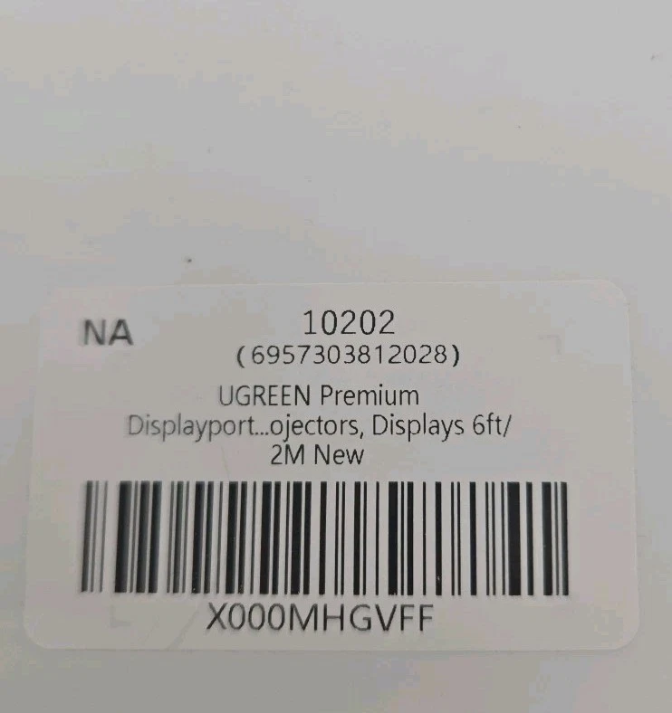 UGreen 4K DisplayPort DP 1.2 Male to Male Cable HDMI 2 Meter 6 Feet Passive  - Image 4 of 4