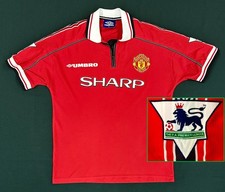 MANCHESTER UNITED 1998/99 Umbro Home Jersey (M) England Premier League