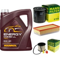 MANN-FILTER Inspektionspaket 5L Mannol Energy Combi Ll 5W-30 FüR CitroëN Jumpy