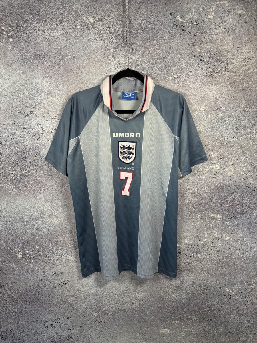 BECKHAM 90's England National Team 1996 Umbro Fan Soccer Jersey