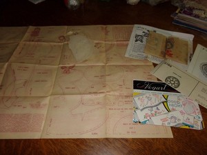 Vintage original hot-iron transfer patterns, pillow patterns, doll & toy pattern