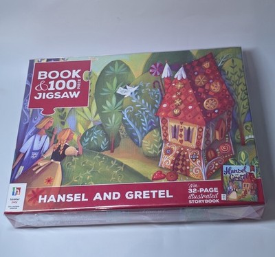 Hänsel und Gretel Buch & 100 Stück Puzzle Set Neu Versiegelt Hinkler Play