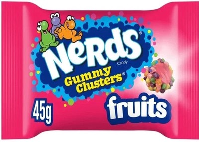 Nerds Gummibeuschel Fruchtgeschmack 45gm Beutel x 20 Beutel Mindesthaltbarkeitsdatum 31.1.2026