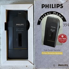 Philips Pocket Memo Executive 394 probado funciona hecho en Austria con caja original