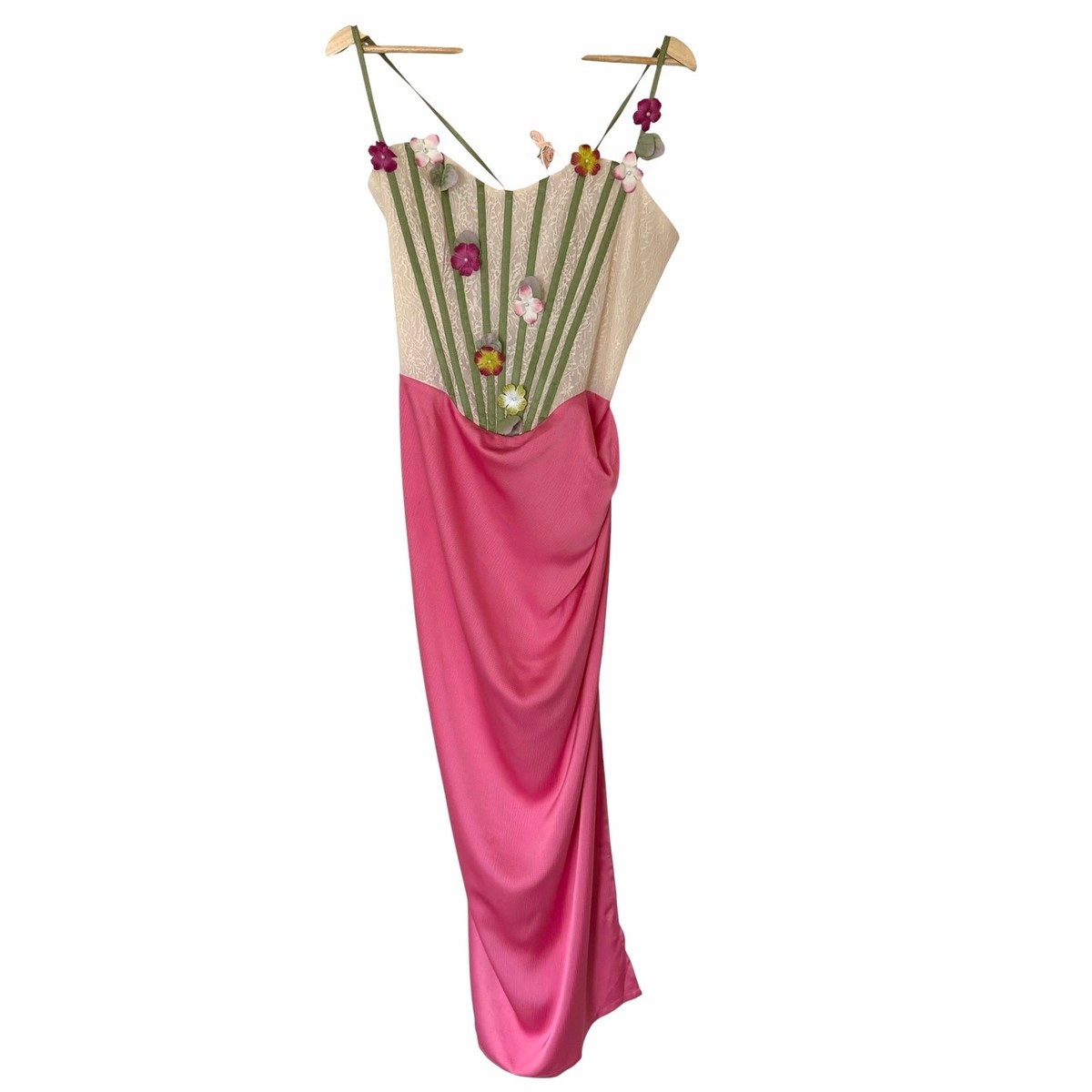 LACEMADE Flower Vine Phantom Corset Curve & Plus Satin Lace Midi Dress,NWT,  2XL | eBay