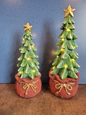 LED Weihnachtsbaum klein Höhe 23 cm Figur Weihnachten Winter Tisch Deko Geschenk