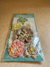 Jolee's Boutique~Classic Prints Paper Flowers~Dimensional Stickers