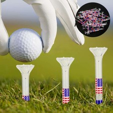 Big Cup Plus 3-1/4" Golf Tees Pack Of 50 Durable Tees -American Flag Pattern