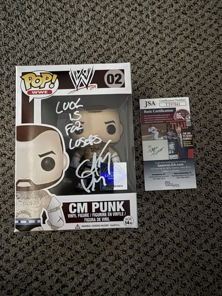CM Punk Signed Funko Pop 02 Autograph Inscribed WWE RAW