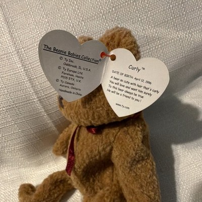 Ty Beanie Babies Curly The Bear Plush Toy - 4052