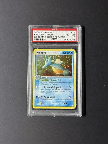 Pokemon Kingdra EX Team Rocket Returns Holo Rare #12 PSA 8