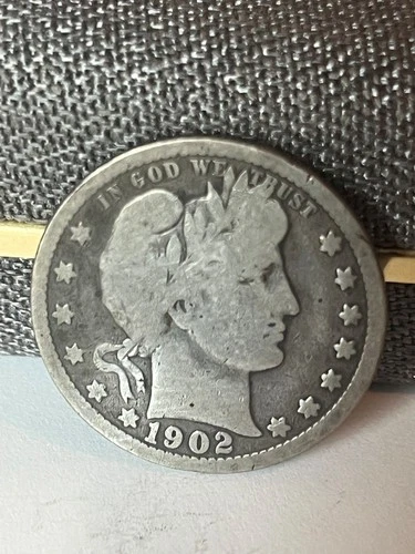 1902 P Barber Quarter Dollar, G to VG