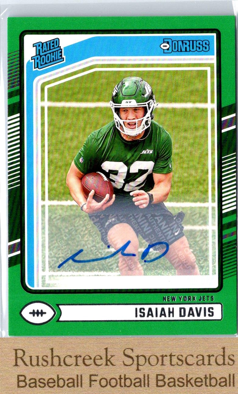 Isaiah Davis Panini Donruss #386 Autograph-Green