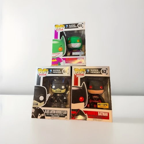 Funko Pop DC Bundle Earth 2 Batman Joker Batman Reverse Flash 3 Lot