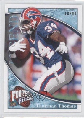 2009 Upper Deck Football Heroes Legend Blue 18/99 Thurman Thomas #243 HOF 9hu