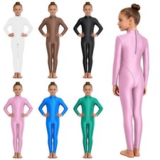 Girls Leotard Ballet Jumpsuit Figure Full Body Fitness Bodysuit Athletic Dance