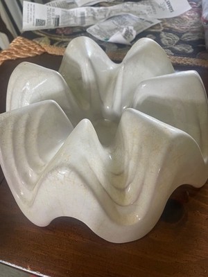 Mid-Century Brutalist Ceramic - PLANT STAND  8 X 3.5 ''BY FRANKOMA U.SA