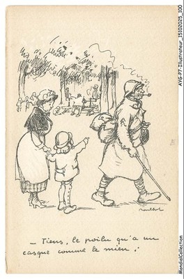 AYGP7-0849-ILLUSTRATOR - POULBOT - Halte den Haarigen, den ein Helm hat wie der Honig