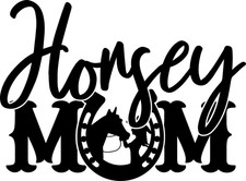 Horsey Mom Vinyl Decal Sticker Horse Silhouette Gift For Car Truck Window Wall