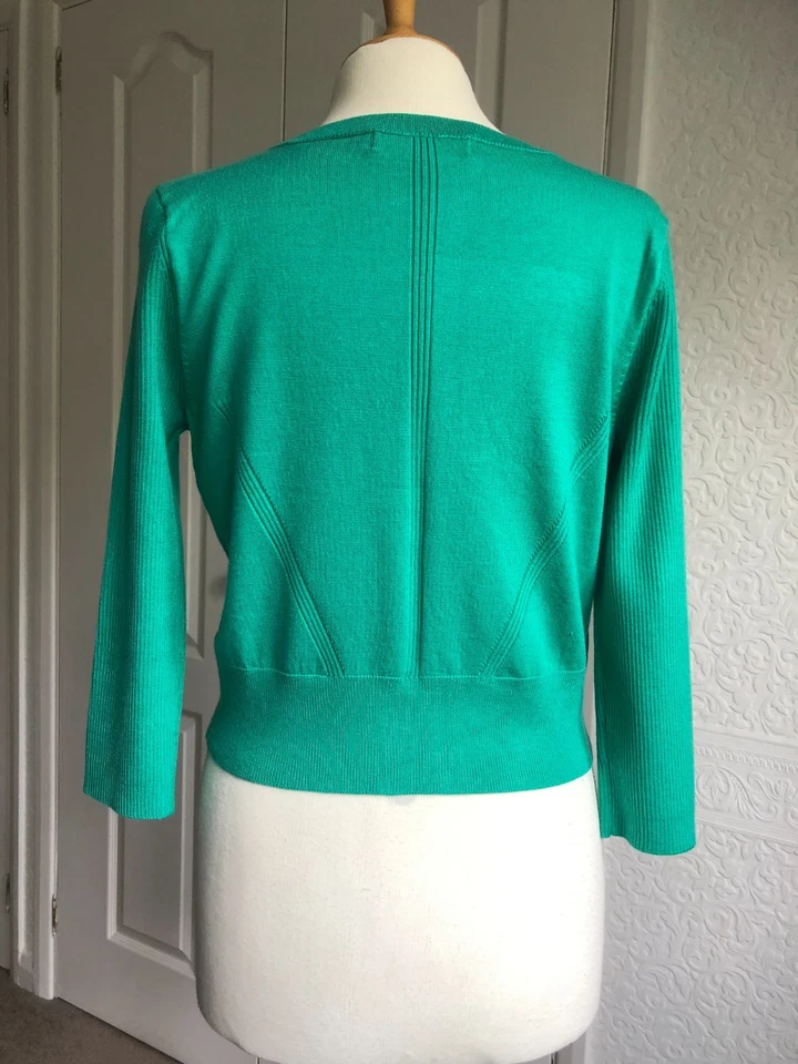 PRINCIPLES BEN de LISI Round Neck Cardigan *GREEN* 14 *WORN ONCE* - Image 4 of 4