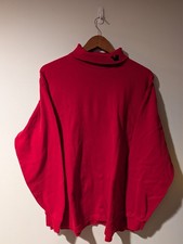 Vintage Mickey  Co Disney Red Turtleneck Sweatshirt Embroidered Mock Neck Mens