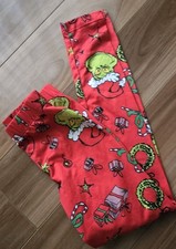 Girls S 6/6X Dr Seuss The Grinch Leggings Stretch Pants Christmas Holiday
