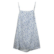 American Eagle Blue Floral Open Back Bow Tie Sundress XL Cottagecore Midi Dress