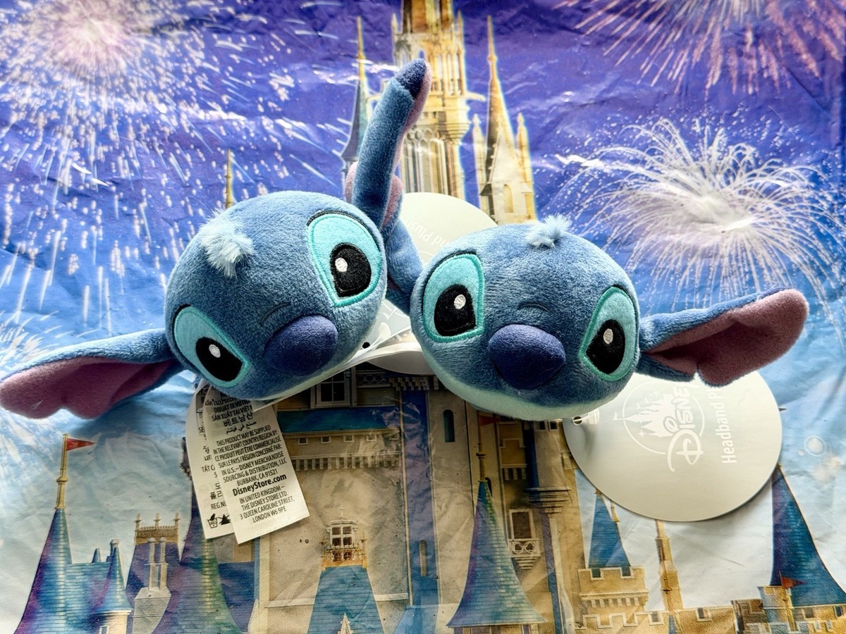 2026 Disney Parks Create Headband Ears Stitch Plush Set Of 2 New