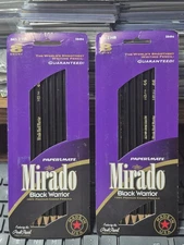 16 VINTAGE PAPER MATE MIRADO BLACK WARRIOR NO 2 HB LEAD #58494 PENCIL PACK (2)
