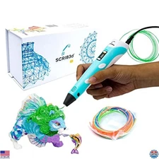SCRIB3D P1 3D Printing Pen with Display - Includes 3D Pen, 3 Starter Colors of